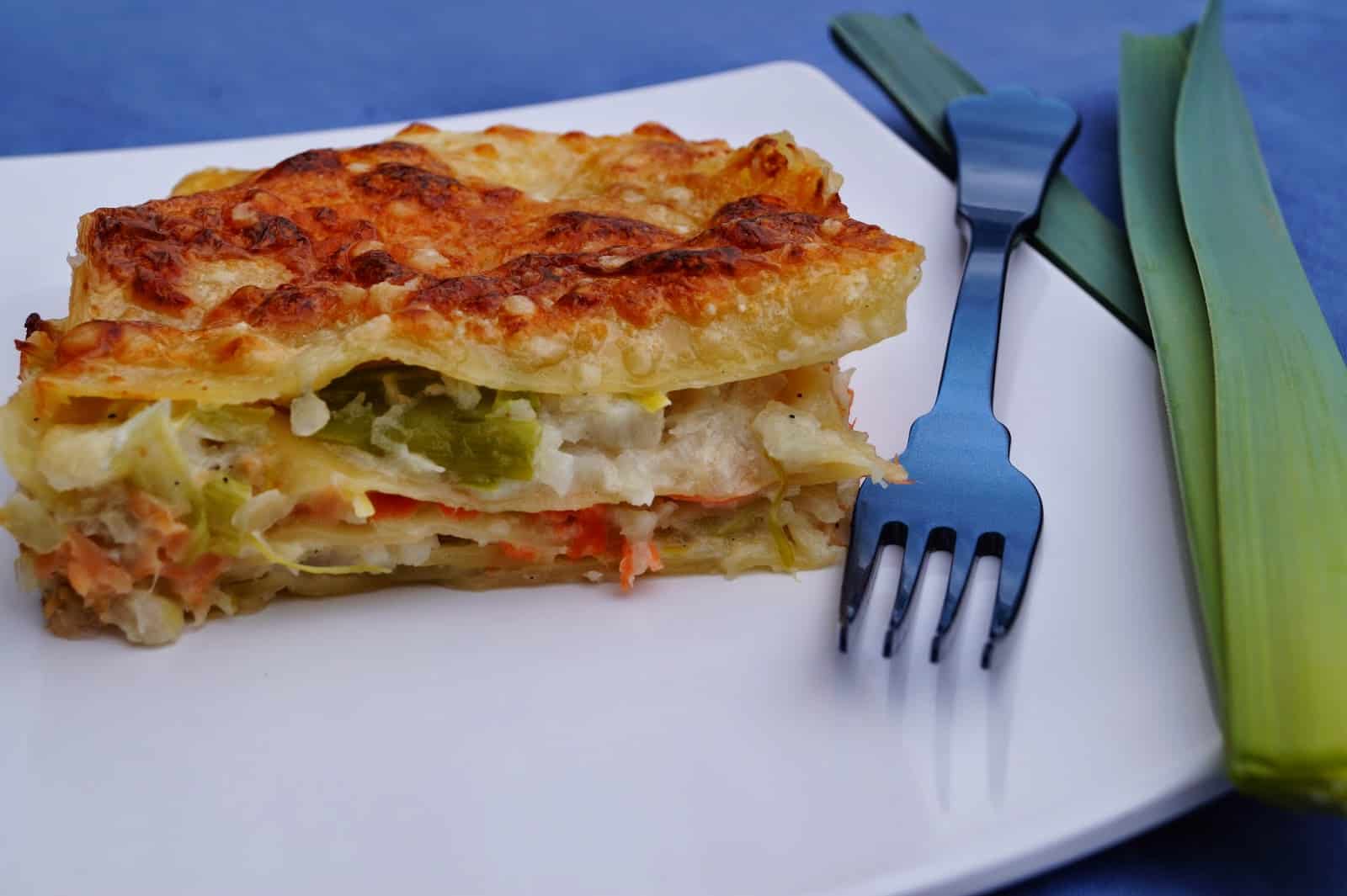 Lasagnes de poisson aux poireaux