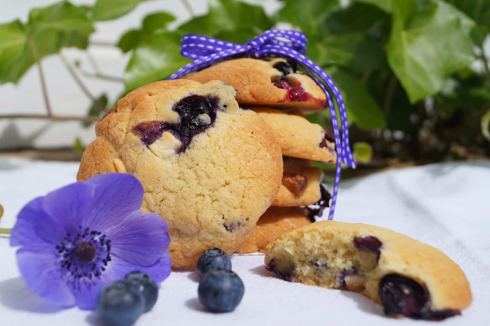 Cookies aux myrtilles et au chocolat blanc