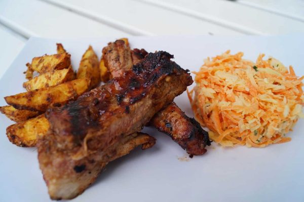 Échine de porc confite au four