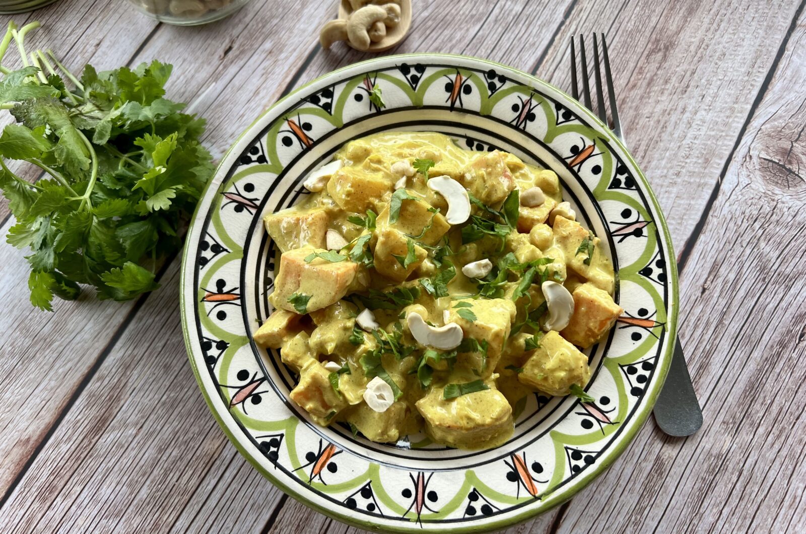 Curry de patate douce, butternut et pois chiches