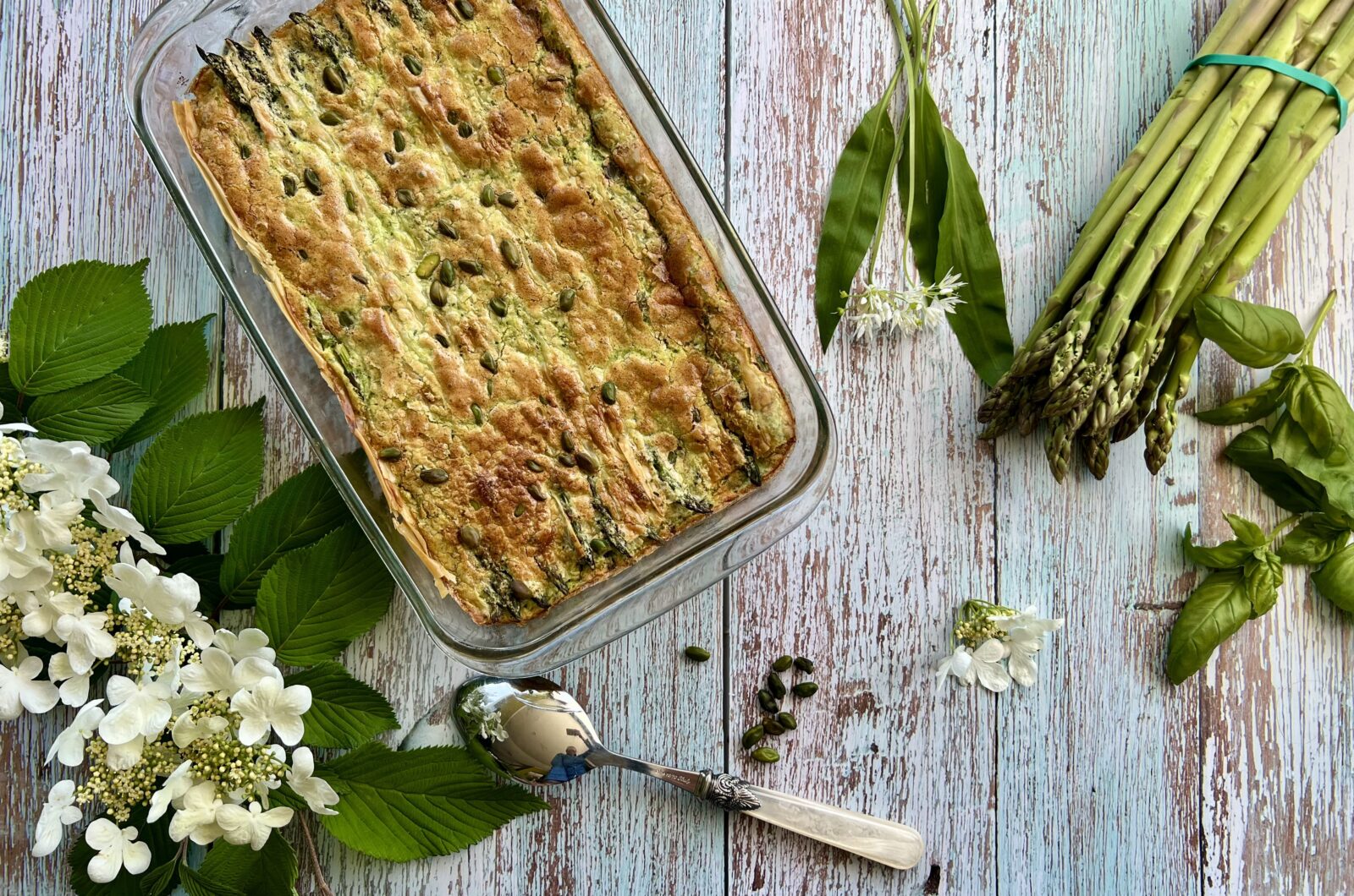 Gratin d'asperges aux feuilles de filo